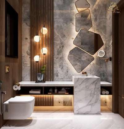 Bathroom, Lighting, Home Decor Designs by Contractor Amit Sharma, Delhi | Kolo