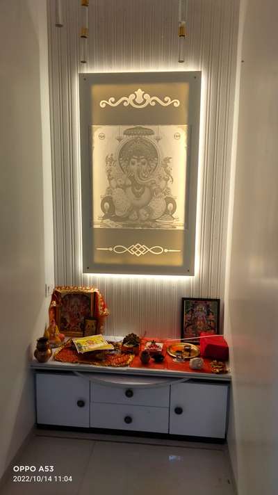 Prayer Room, Storage, Lighting Designs by Building Supplies Gyan Vishwakarma, Indore | Kolo