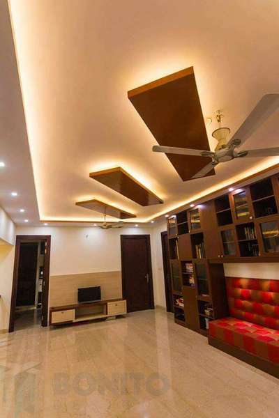 Ceiling, Lighting, Living, Storage, Flooring Designs by Electric Works lokendra chouhan, Indore | Kolo