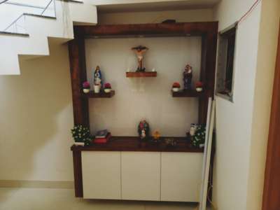 Prayer Room, Storage Designs by Carpenter Shanmughan Ramassery, Palakkad | Kolo