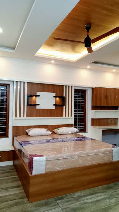 Furniture, Bedroom, Lighting, Storage Designs by Interior Designer Riyas K S, Kottayam | Kolo
