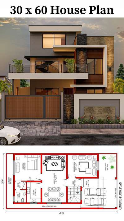Exterior, Plans Designs by Architect Purushottam Saini, Jaipur | Kolo