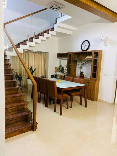 Dining, Furniture, Table, Staircase Designs by Architect KERALA HOMES  DESIGN , Ernakulam | Kolo