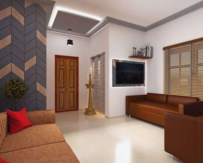 Ceiling, Furniture, Living, Door Designs by Interior Designer Manu Philip, Kollam | Kolo