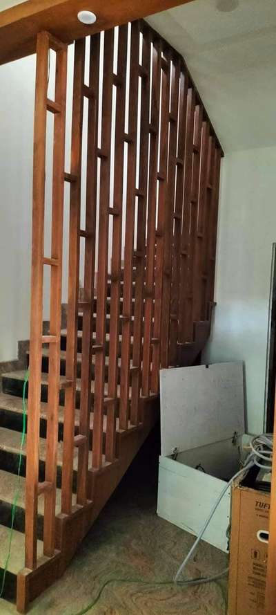 Staircase Designs by Carpenter Midhun  7907070941, Kollam | Kolo