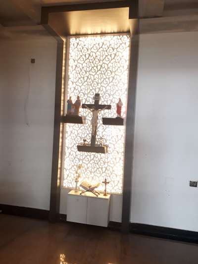 Prayer Room, Storage, Lighting Designs by Contractor Orbit  Homes, Thrissur | Kolo