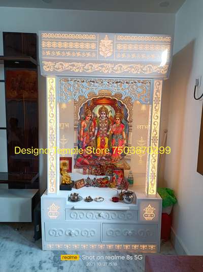 Lighting, Storage, Prayer Room Designs by Interior Designer Designo  Temple Store , Delhi | Kolo