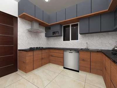 Flooring, Kitchen, Storage Designs by Carpenter Aman Khan Aman Khan, Delhi | Kolo