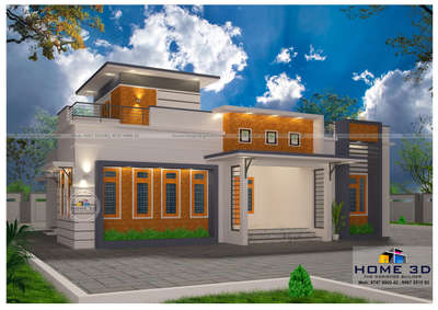 Exterior, Lighting Designs by Civil Engineer Home 3D, Malappuram | Kolo