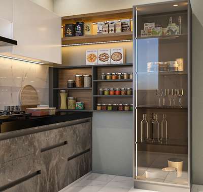 Kitchen, Storage, Lighting Designs by Interior Designer carol indecor, Sonipat | Kolo