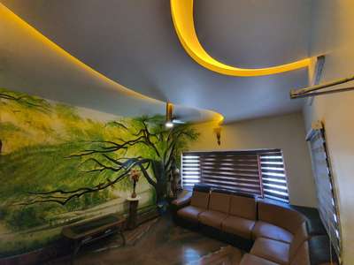 Ceiling, Furniture, Living, Lighting Designs by Interior Designer Sibin Vb, Thrissur | Kolo