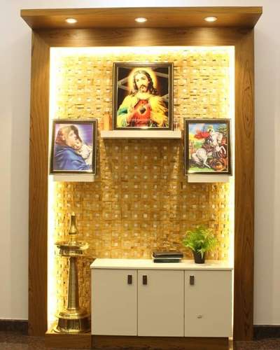 Prayer Room, Lighting, Storage Designs by Contractor mohd Arif Saifi, Ernakulam | Kolo
