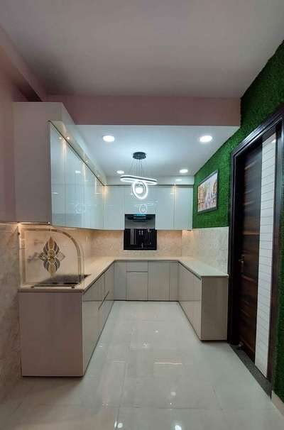 Kitchen, Storage, Lighting Designs by Interior Designer Rajesh Kumar, Gurugram | Kolo