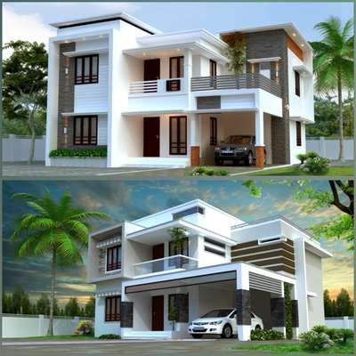 Exterior Designs by Civil Engineer Abdulrahim A, Thiruvananthapuram | Kolo