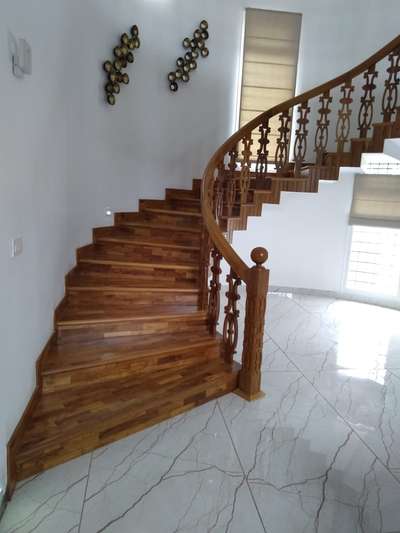 Staircase Designs by Carpenter Justin Louis, Ernakulam | Kolo