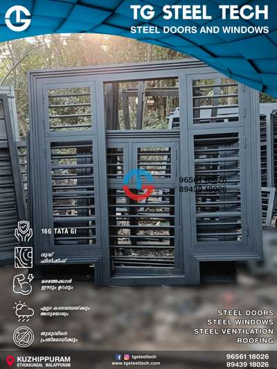 Window Designs by Building Supplies TG STEEL TECH Steel Doors And Windows, Kozhikode | Kolo