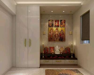 Prayer Room, Storage Designs by Contractor Royal Interiors decorator, Delhi | Kolo