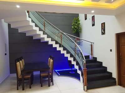 Living, Furniture, Dining, Table, Staircase Designs by Interior Designer Ambu Pathapillil, Idukki | Kolo