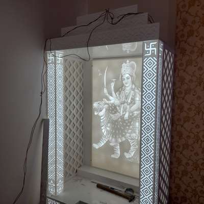 Prayer Room, Lighting, Storage Designs by Contractor ratan suthar, Udaipur | Kolo