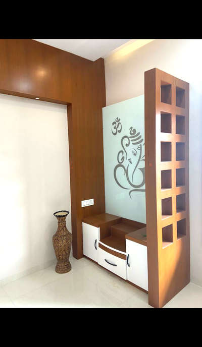 Prayer Room, Storage Designs by Carpenter Kishan Panchal, Indore | Kolo