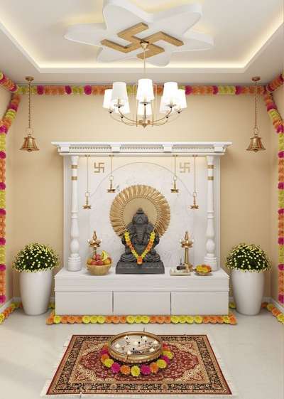 Ceiling, Home Decor, Prayer Room, Storage Designs by Carpenter Ãrüñ khëdë, Indore | Kolo