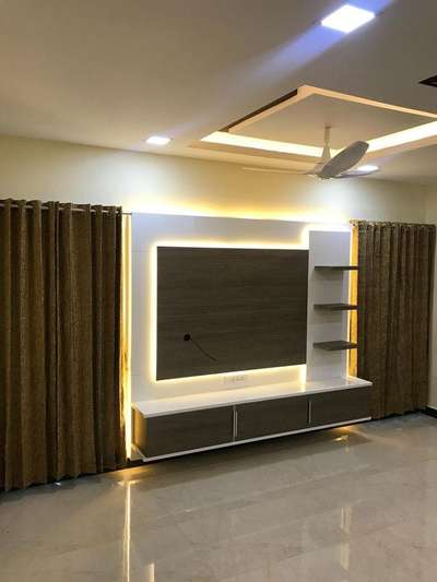 Lighting, Living, Ceiling, Storage, Flooring Designs by Interior Designer arif bava, Wayanad | Kolo