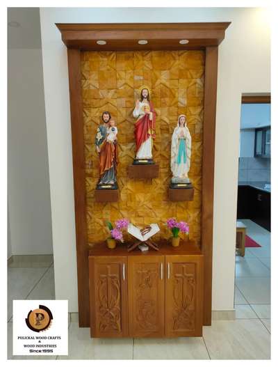 Prayer Room Designs by Carpenter Ansal Johnson Pulickal, Ernakulam | Kolo
