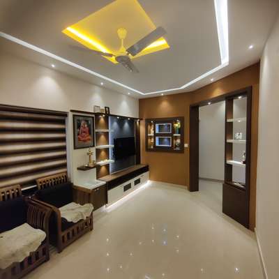 Ceiling, Furniture, Lighting, Living, Storage Designs by Contractor Niya M V, Kottayam | Kolo
