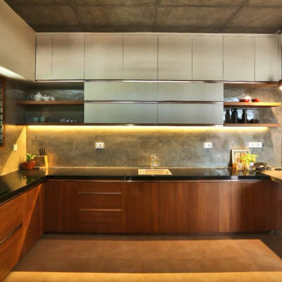 Kitchen, Lighting, Storage Designs by Contractor Arunjith  e, Kozhikode | Kolo