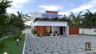 Exterior, Lighting Designs by Civil Engineer Rj Home Designs, Kottayam | Kolo