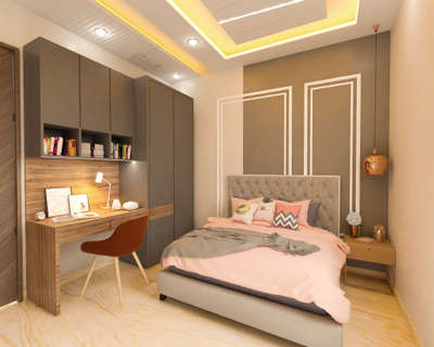 Furniture, Bedroom, Lighting, Storage Designs by Interior Designer Anubhav Saini, Delhi | Kolo