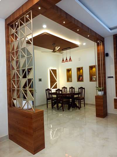 Dining, Furniture, Table, Storage, Lighting Designs by Flooring Shaju chirayath, Thrissur | Kolo