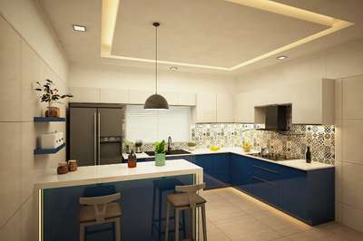 Kitchen, Storage, Lighting, Furniture, Door Designs by Architect Deepthik Divakaran, Kozhikode | Kolo