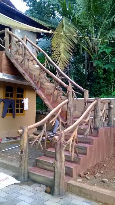 Staircase Designs by Contractor vsk art, Palakkad | Kolo