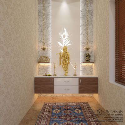 Lighting, Storage, Prayer Room Designs by 3D & CAD Buildhub  Design Studio, Thiruvananthapuram | Kolo