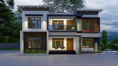 Exterior, Lighting Designs by Architect Fasil MT, Malappuram | Kolo