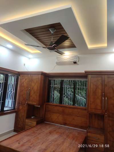 Ceiling, Lighting, Bedroom, Storage Designs by Electric Works Bijesh viji, Kannur | Kolo