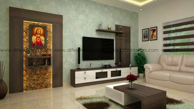 Furniture, Table, Prayer Room, Living, Home Decor Designs by Contractor draems interiors draems interiors, Ernakulam | Kolo