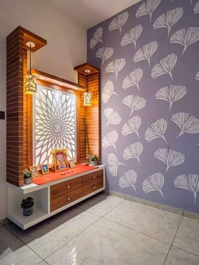 Lighting, Prayer Room, Storage, Wall, Flooring Designs by Carpenter Ram kishan carpenter, Gurugram | Kolo