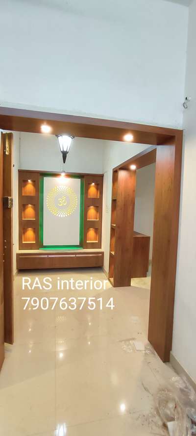 Lighting, Prayer Room, Storage, Flooring Designs by Interior Designer Rajeev T, Palakkad | Kolo