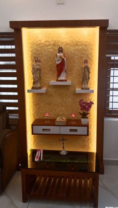 Prayer Room, Storage, Lighting Designs by Electric Works lims vl, Thrissur | Kolo
