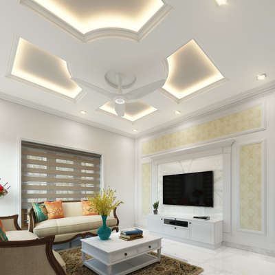 Living, Home Decor, Ceiling Designs by Civil Engineer Dalvin C J, Thrissur | Kolo