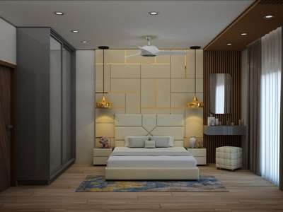 Bedroom, Lighting, Furniture, Storage Designs by Interior Designer Shavez Siddique, Delhi | Kolo