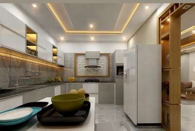 Kitchen, Lighting, Storage Designs by Interior Designer RAJESH  TM, Kozhikode | Kolo