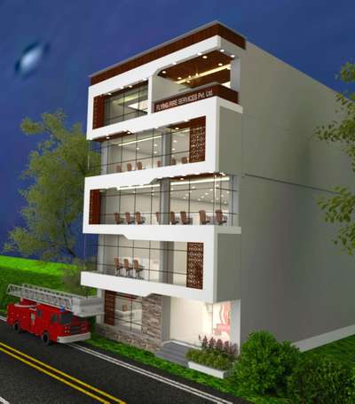 Exterior, Lighting Designs by 3D & CAD Dimple Bakshi, Faridabad | Kolo