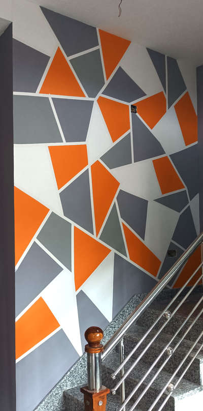 Wall, Staircase Designs by Painting Works suresh aninha, Kasaragod | Kolo