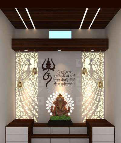 Prayer Room, Storage Designs by Carpenter Kishor Kumar Panchal, Ajmer | Kolo