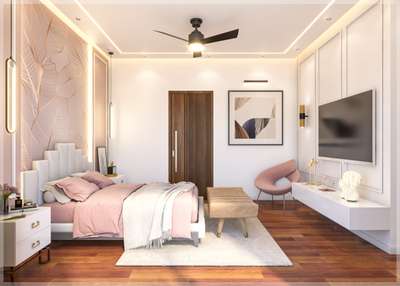 Furniture, Bedroom, Storage, Wall, Lighting Designs by Interior Designer Thespacestylists  , Delhi | Kolo