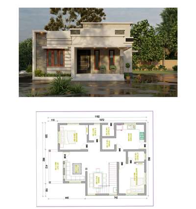 Exterior, Plans Designs by Architect ARSHAK , Palakkad | Kolo