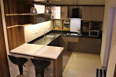 Kitchen, Storage, Flooring Designs by Interior Designer Samil Rahim, Ernakulam | Kolo